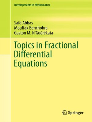 cover image of Topics in Fractional Differential Equations